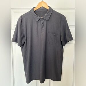 Vuori Men's Charcoal Short-Sleeve Polo with Pocket